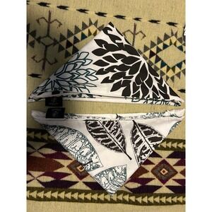 Phantoscope Set of 2 Decorative Pillow Covers 18x18 Teal Brown Leaf Floral